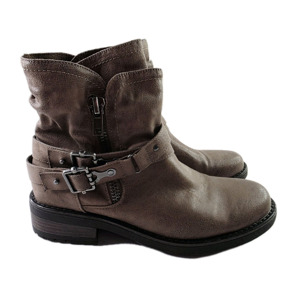 B52 By BullBoxer Stappy Booties Brown Vegan Leather Women's Size 9